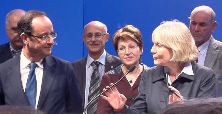 Avec François Hollande et les Conseillers FdM lors de la campagne présidentielle